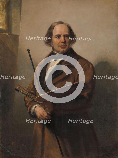 Jan Willem Pieneman, Painter, Father of Nicolaas Pieneman, 1860. Creator: Nicolaas Pieneman.