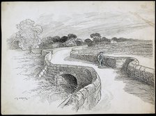 Swarkestone Bridge, Derbyshire, 1892-1933. Artist: Charles George Harper.