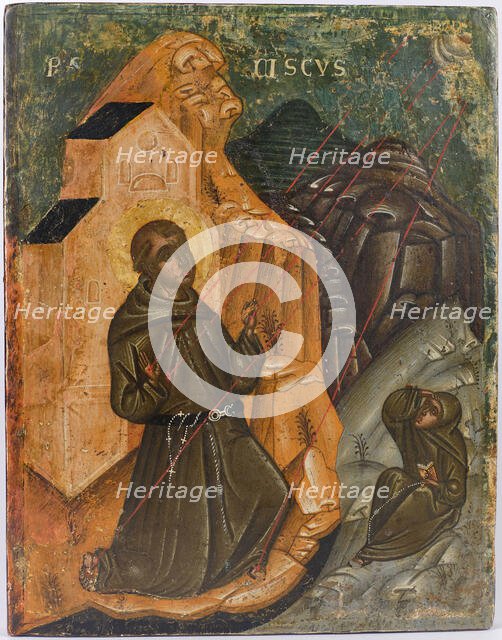 Saint Francis receives the Stigmata, 15th century. Creator: Anonymous ().