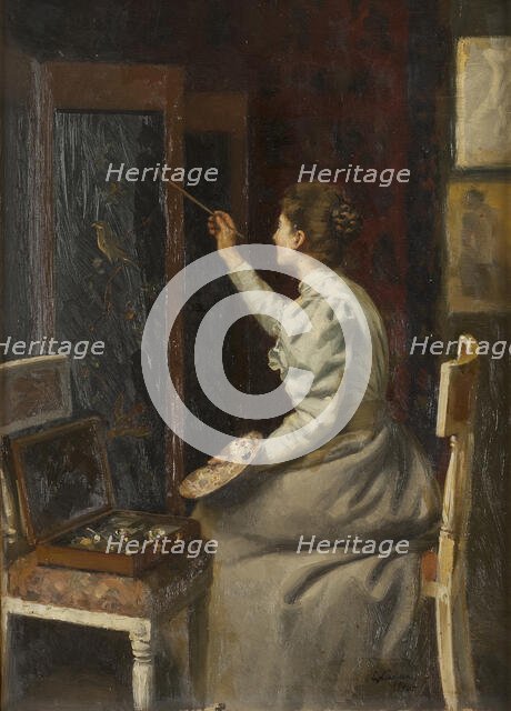 In the studio, 1894. Creator: Emanuel Lindgren.