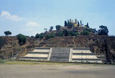 Cholula, important ceremonial center, remains of the old 'Tepanapa pyramid', at top the church of…