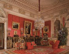 Interiors of the Winter Palace. The Study of Empress Maria Alexandrovna, 1869. Artist: Premazzi, Ludwig (Luigi) (1814-1891)