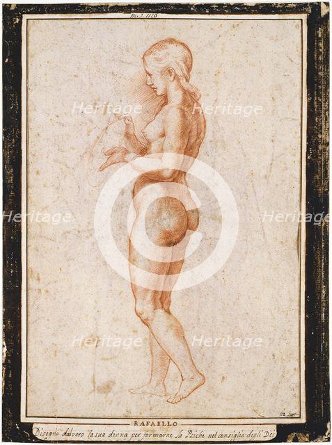 Young female figure in profile, ca 1517. Creator: Raphael (Raffaello Sanzio da Urbino), (Workshop)  .