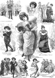 Sketches from "Patience," at the Opera Comique, 1881. Creator: Swain.