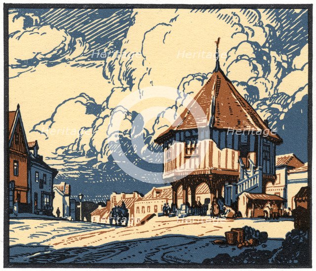 The Market Cross, Wymondham, Norfolk, early 20th century.Artist: Leonard Russell Squirrell