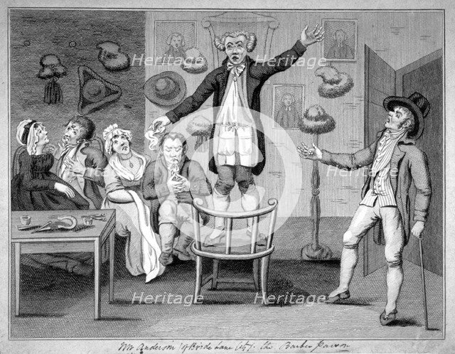 'Mr Anderson (of Bride Lane, City) the barber parson', 1780.  Artist: Anon