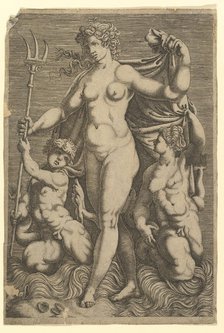 Thetis Standing with Two Tritons. Creator: Unknown.