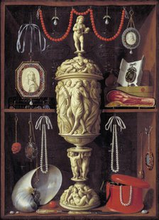 A Cabinet with Objects of Art, 1665-1667. Creator: Georg Hainz.