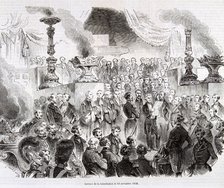 Reading of the Constitution, November 12, 1848, Napoleon Bonaparte Republic, engraving in 'L'Illu…