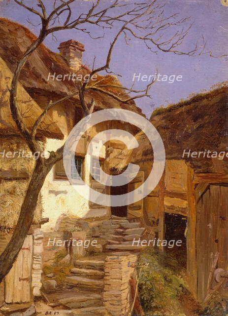 Old German Farm, probably 1840. Creator: Adolph Tidemand.