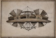 The flying machine of Thomas Moy, late 19th century.  Creator: Unknown.