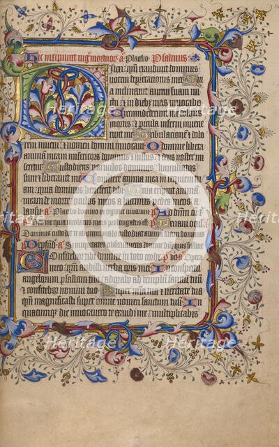 Decorated Initial D; Psalter, 1420-1430. Creator: Unknown.
