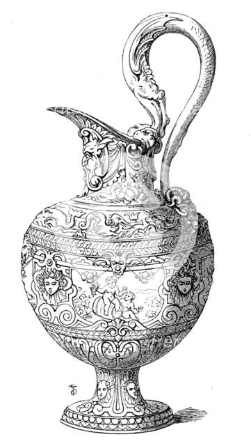 The Loan Collection, South-Kensington: Silver-gilt ewer, 1862. Creator: Unknown.