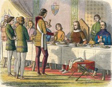 'The Prince serves King John at table', 1356 (1864). Artist: James William Edmund Doyle.