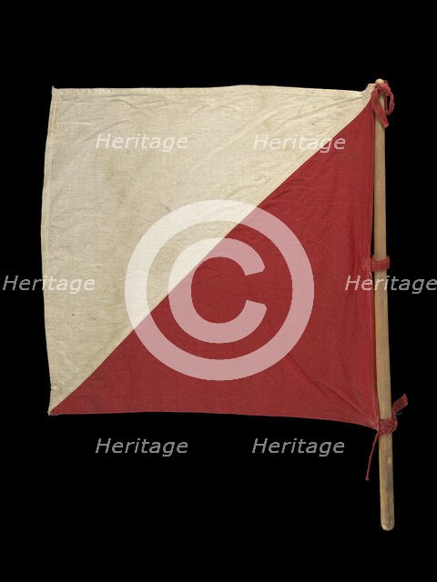 Signal flag with pole, early 20th century. Creator: Unknown.