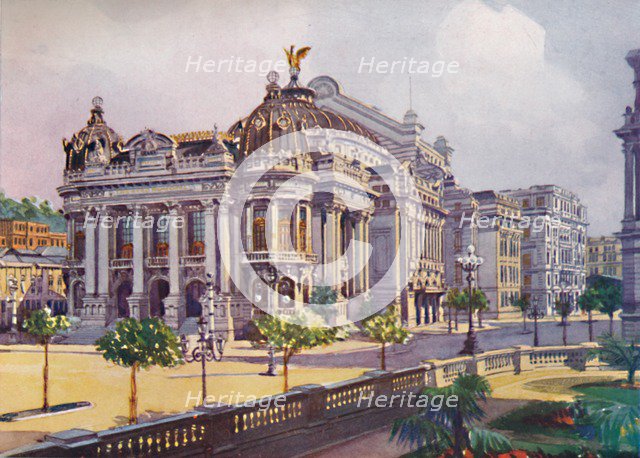 'The Municipal Theatre, Avenida Rio Branco', 1914. Artist: Unknown.
