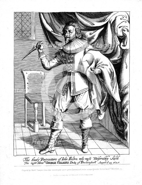 John Felton (1595?-1628), English Puritan naval officer, 1830. Artist: Richard Sawyer