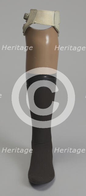 Prosthetic leg worn by Carl Brashear, after 1966. Creator: Unknown.