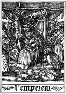 'The Emperor visited by Death', 1538. Artist: Hans Holbein the Younger