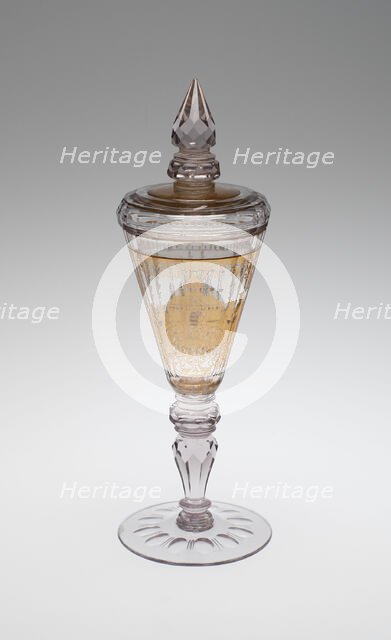 Covered Goblet (Pokal), Bohemia, c. 1730. Creator: Bohemia Glass.
