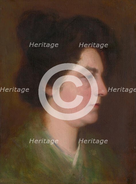 Head Study of a Woman, around 1900. Creator: Ludovit Pitthordt.