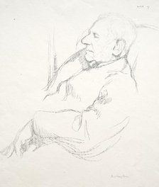 Sir Francis Seymour Haden Asleep, 1897. Creator: William Rothenstein (British, 1872-1945).