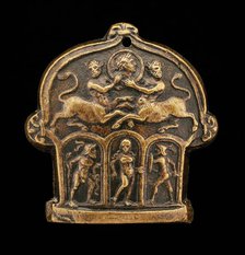 Part of a Sword Pommel (Centaur Supporting Medallion; Venus Flanked by Mars and Hercules). Creator: Cristoforo Foppa.