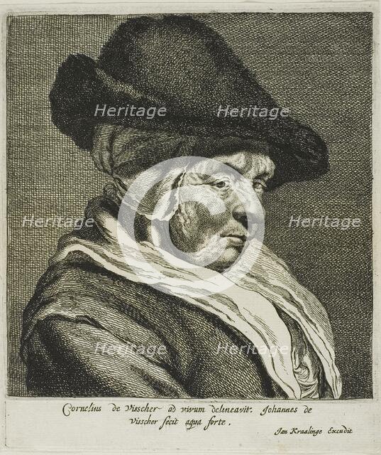 Portrait of an Old Woman, Visscher's Mother, n.d. Creator: Cornelis de Visscher.
