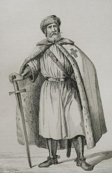 Livonian Brother of the Sword, 1839. Creator: Augustin François Lemaitre.