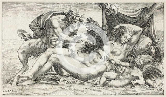 Jupiter and Antiope, 1550/59. Creator: Rene Boyvin.