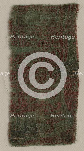 Three Fragments of Italian Gothic Silk, 1300s. Creator: Unknown.