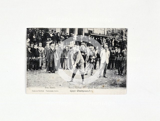 Tom Morris, Harry Vardon and Alex Herd, c1903. Artist: Unknown