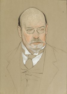 Portrait of the painter Ilya Ostroukhov (1858-1929), 1923. Artist: Andreev, Nikolai Andreevich (1873-1932)