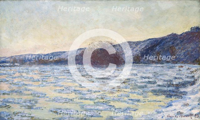 Ice Floes at Twilight, 1893. Creator: Monet, Claude (1840-1926).