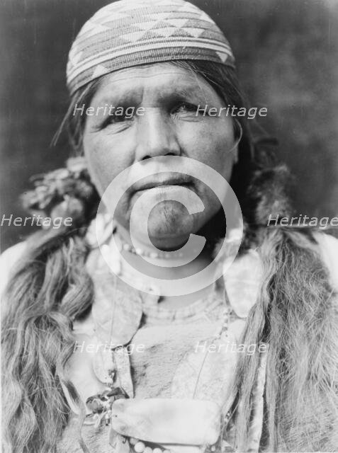 Principal female shaman of the Hupa, c1923. Creator: Edward Sheriff Curtis.