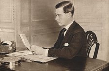 'Edward VIII working in his office at St. James's Palace, London', 1936. Artist: Unknown.