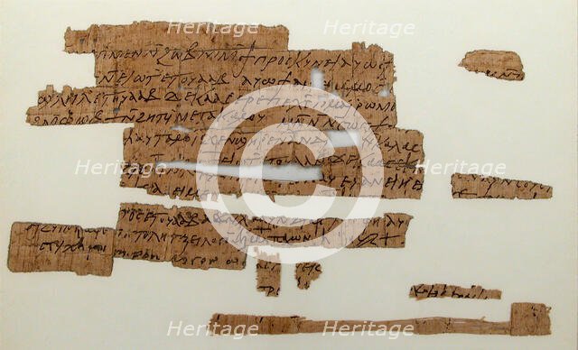Papyri Fragments, Coptic, 7th century. Creator: Unknown.