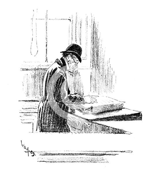 Sketches at the General Register Office, Somerset House: Baffled, 1890. Creator: Unknown.