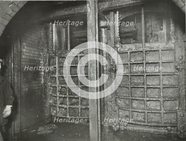 Sewer sluice gates, London, 1939. Artist: Unknown.