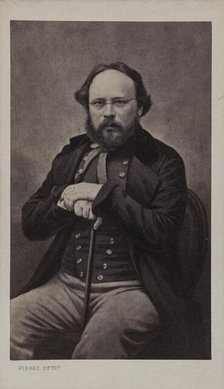 Portrait of Pierre-Joseph Proudhon (1809-1865), ca 1860. Creator: Petit, Pierre (1598-1677).