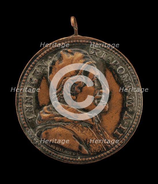 Innocent XI (Benedetto Odescalchi, 1611-1689), Pope 1676 [obverse], 1678. Creator: Giovanni Martino Hamerani.