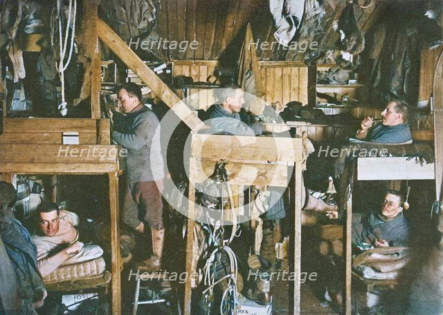 'The Tenements (Cherry-Garrard, Bowers, Oates, Meares, Atkinson)', 9 October 1911, (1913). Creator: Herbert Ponting.