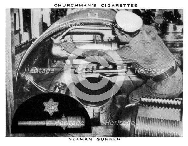 Seaman Gunner, 1937.Artist: WA & AC Churchman
