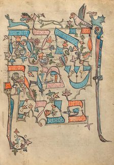 Decorated Text Page; Rothschild Pentateuch, 1296. Creators: Unknown, Elijah ben Meshallum.