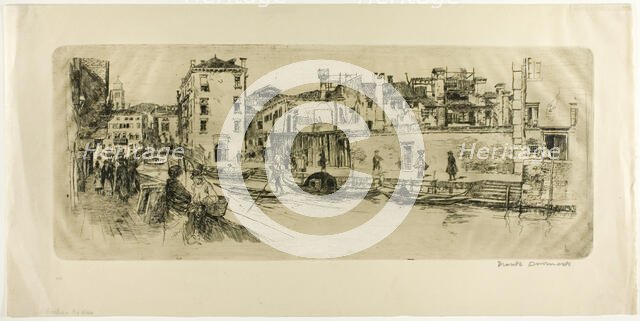 San Trovasso Canal, 1885. Creator: Frank Duveneck.