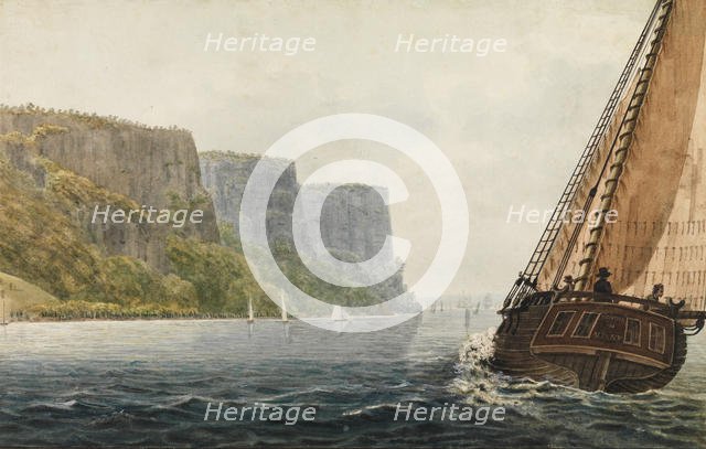 The Packet "Mohawk of Albany" Passing the Palisades, 1811-ca. 1813. Creator: Pavel Petrovic Svin'in.