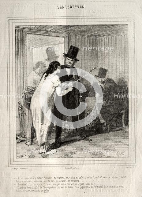 Les Lorettes, 1842. Creator: Paul Gavarni (French, 1804-1866).