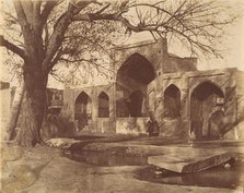 [Nadir Shah's Golden Gate and Minaret. Otherwise known as the Golden Iwan of Ali Shir..., 1840s-60s. Creator: Possibly by Luigi Pesce.