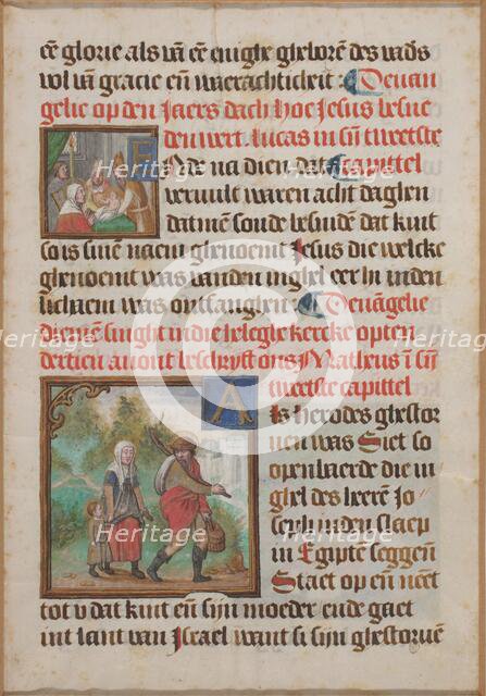 Manuscript Leaf from a Book of Hours, c. 1430. Creator: Unknown.