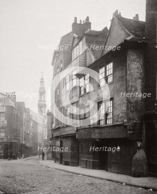 View of houses in Drury Lane, Westminster, London, 1876. Artist: Society for Photographing the Relics of Old London